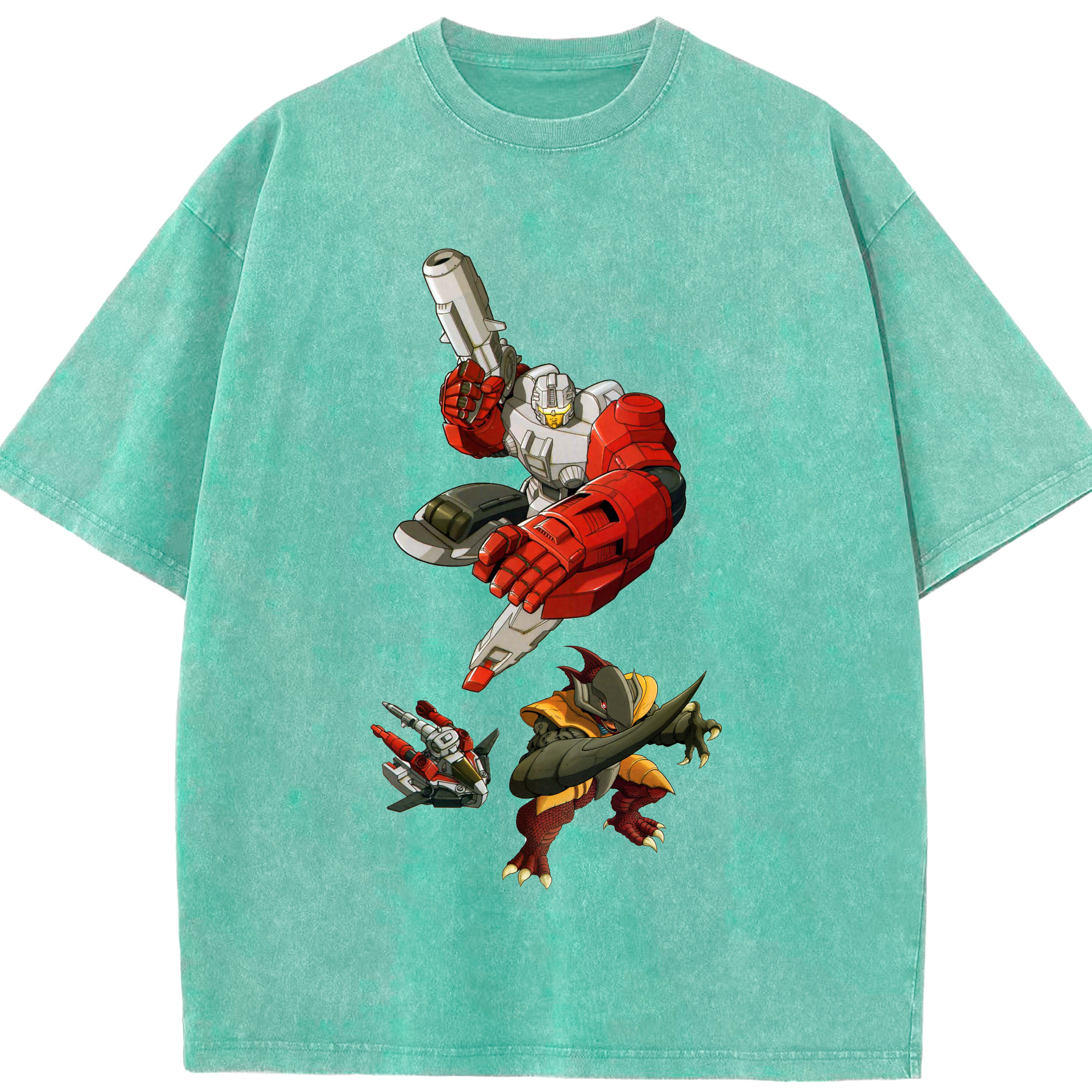 （画像用）  綿100% ヴィンテージ風 半袖Tシャツ（フロントプリント）